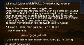 KEUTAMAAN MALAM LAILATUL QADAR YANG LUAR BIASA