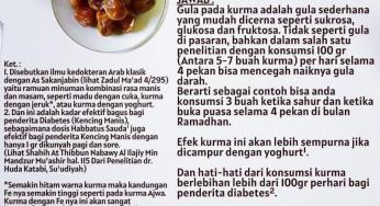 BOLEHKAH PENDERITA KENCING MANIS KONSUMSI KURMA DI BULAN RAMADAN