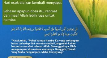 SEBESAR APAPUN DOSA HAMBA, RAHMAT DAN MAAF ALLAH LEBIH LUAS