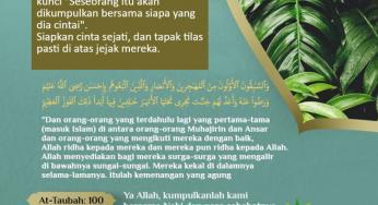 SIAPKANLAH CINTA SEJATI DAN TAPAAK TILAS PASTI DI ATAS JEJAK MEREKA