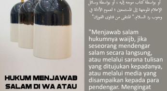 BAGAIMANA HUKUM MENJAWAB SALAM DI WA ATAU TELEGRAM ATAU YANG LAINNYA?