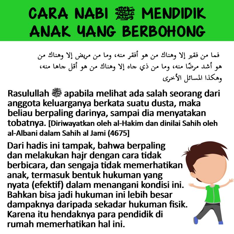 CARA NABI MENDIDIK ANAK YANG BERBOHONG