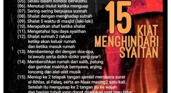 LIMA BELAS KIAT UNTUK MENGHINDARI SETAN