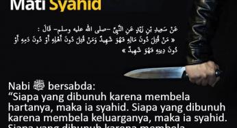 MEMBELA DIRI DARI TUKANG BEGAL BISA MATI SYAHID