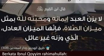 MENIMBANG IMAN DAN CINTA KEPADA ALLAH DENGAN TIMBANGAN SALAT