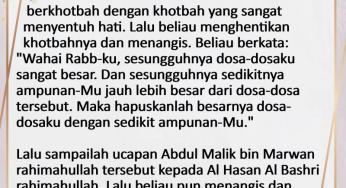 HAPUSKANLAH BESARNYA DOSA-DOSAKU DENGAN SEDIKIT AMPUNAN-MU, YA ALLAH