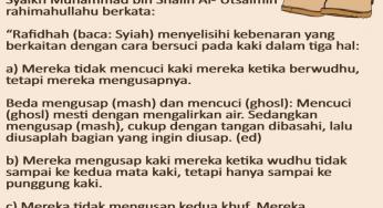 SYIAH MENGINGKARI SYARIAT MENGUSAP KHUF