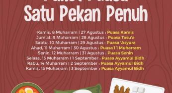 PAKET PUASA SEPEKAN PENUH DIMULAI BESOK (MUHARAM 1442H)