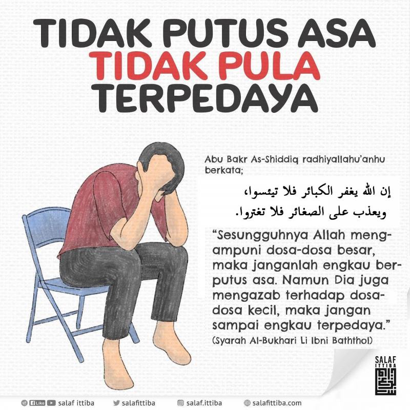 TIDAK PUTUS ASA TIDAK PULA TERPEDAYA