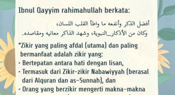ZIKIR PALING AFDAL DAN BERMANFAAT