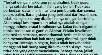APAKAH ISTIGHFAR CUKUP SEBAGAI PENEBUS DOSA MENZALIMI ORANG LAIN?