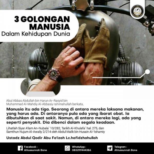 TIGA GOLONGAN MANUSIA DALAM KEHIDUPAN DUNIA