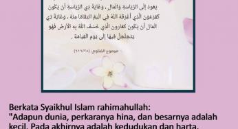 UJUNG DARI PEMILIK KEDUDUKAN DAN HARTA