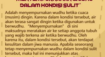 MENYEMPURNAKAN WUDHU DI KALA SULIT
