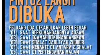 KAPAN PINTU-PINTU LANGIT DIBUKA DAN DOA DIKABULKAN?