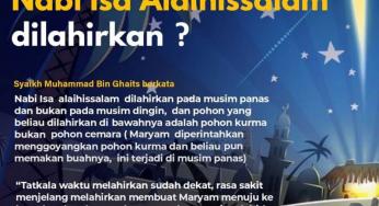 KAPAN DAN DI MANA NABI ISA ALAIHIS SALAM DILAHIRKAN?