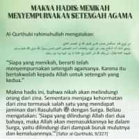 MAKNA HADIS: MENIKAH MENYEMPURNAKAN SETENGAH AGAMA