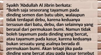 TAYAMUM HARUSKAH DENGAN DEBU?