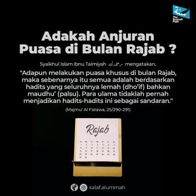 NASIHAT DI BULAN RAJAB