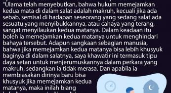 HUKUM MEMEJAMKAN KEDUA MATA SAAT ZIKIR DAN BERDOA