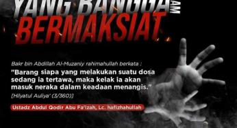 NASIB ORANG YANG BANGGA DALAM BERMAKSIAT