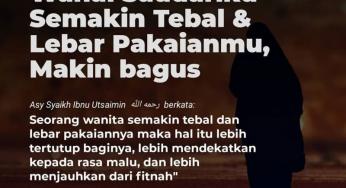SEMAKIN TEBAL DAN LEBAR SEMAKIN BAGUS