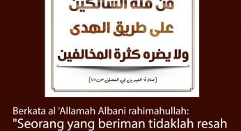 ORANG BERIMAN TIDAK RESAH DENGAN SEDIKITNYA PENGIKUT PETUNJUK DAN BANYAKNYA PENENTANG
