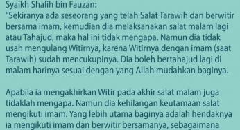 HUKUM SALAT TAHAJUD SETELAH SALAT TARAWIH