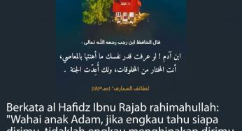 JANGANLAH KITA MENGHINAKAN DIRI KITA DENGAN BERMAKSIAT