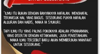 ILMU YANG BARU AKAN MEMBERIKAN MANFAAT UNTUK SESEORANG