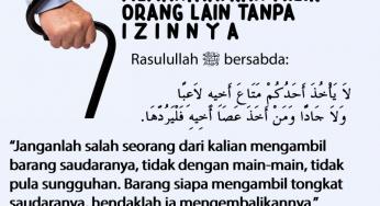TIDAK BOLEH SESEORANG MEMANFAATKAN MILIK ORANG LAIN TANPA IZINNYA
