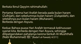 DI ANTARA ALASAN KENAPA PUASA ASYURA MENGHAPUSKAN DOSA SELAMA SATU TAHUN, SEDANGKAN PUASA ARAFAH MENGHAPUSKAN DOSA SELAMA DUA TAHUN