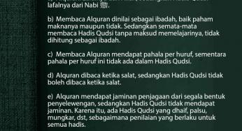 BEDA HADIS QUDSI DENGAN ALQURAN