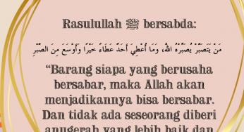 LATIHLAH JIWA UNTUK BERSABAR