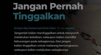 TIDAK HARUS SEMPURNA DULU UNTUK MELAKUKAN AMAR MAKRUF NAHI MUNKAR