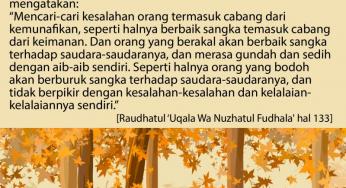 TINGGALKANLAH SIFAT MENCARI-CARI AIB DAN KESALAHAN ORANG LAIN