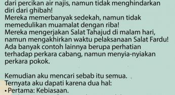 YANG CABANG DIPERHATIKAN YANG POKOK DISIA-SIAKAN