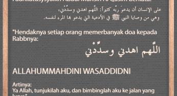 PERBANYAKLAH DOA MEMOHON PETUNJUK KE JALAN YANG LURUS