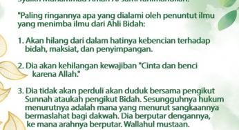 HUKUMAN BAGI ORANG YANG MENUNTUT ILMU DARI AHLI BIDAH