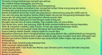 JANGAN KHAWATIRKAN APA YANG SUDAH DITANGGUNG ALLAH