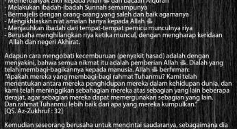 TERAPI UNTUK KALBU YANG KERAS, PENYAKIT RIYA, DAN HASAD