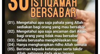 30 KIAT ISTIQAMAH BERSABAR