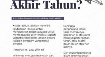 DOA AWAL DAN AKHIR TAHUN, ADAKAH TUNTUNANNYA?