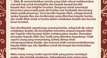 PERBANYAK ISTIGHFAR DAN SYUKUR KETIKA SELESAI BERAMAL