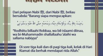 MENGGAPAI RIDA ALLAH DENGAN PETUNJUK RASULULLAH