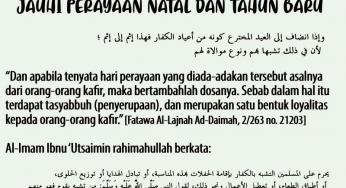 JAUHI PERAYAAN NATAL DAN TAHUN BARU