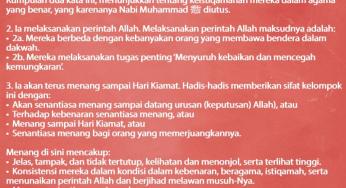 SIFAT KELOMPOK YANG DITOLONG (THAIFAH MANSHURAH) DAN AHLUS SUNAH WAL JAMAAH