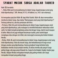 TAUHID ADALAH SYARAT MASUK SURGA