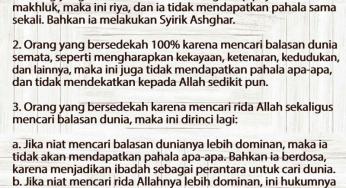 KALAU SEDEKAH, APAKAH PASTI DIBALAS SEPULUH KALI LIPAT DI DUNIA?