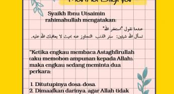 DUA KANDUNGAN MAKNA ISTIGHFAR